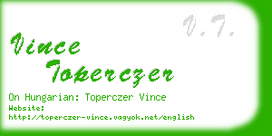 vince toperczer business card